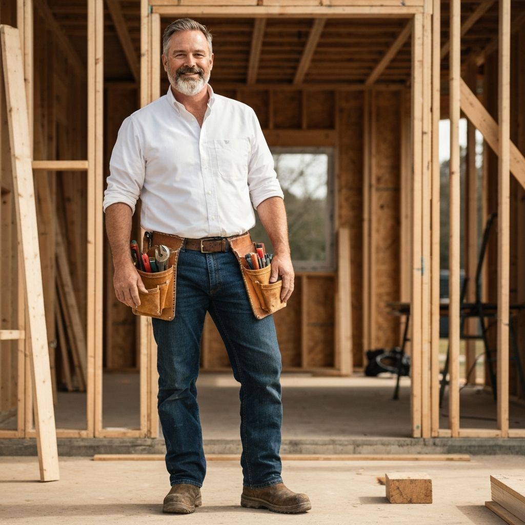 Profesional de la construcción en una obra